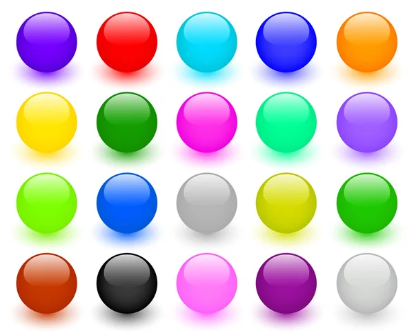 Grande conjunto de botões coloridos — Fotografia de Stock