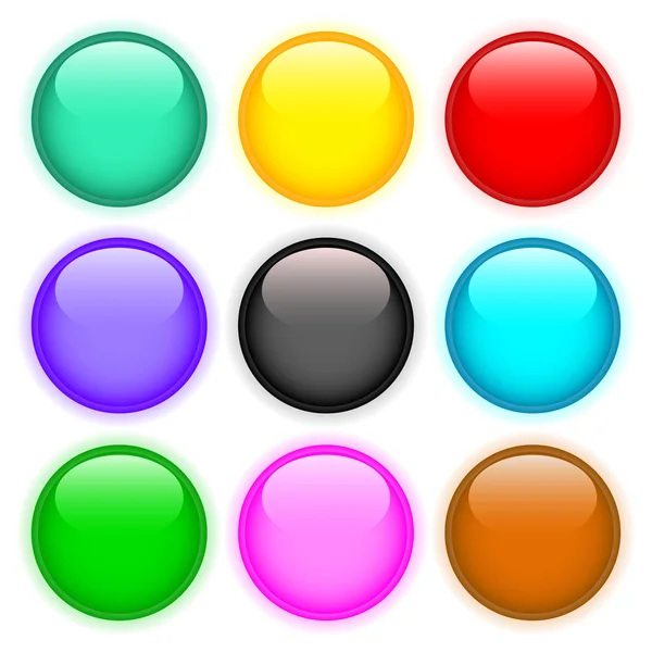 Ensemble de boutons colorés — Photo