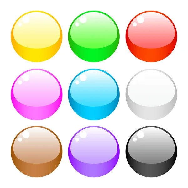 Набор блестящих кнопок — стоковое фото