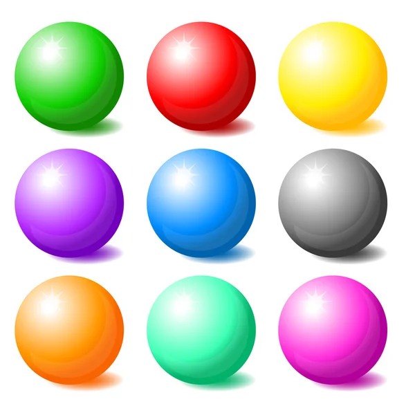 Renkli küreler kümesi — Stok fotoğraf