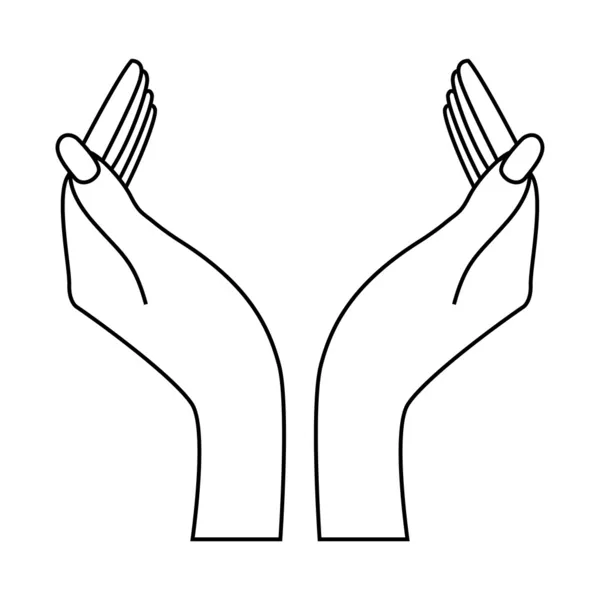 Δύο χέρια. Εισαγάγετε το λογότυπό σας! — Φωτογραφία Αρχείου