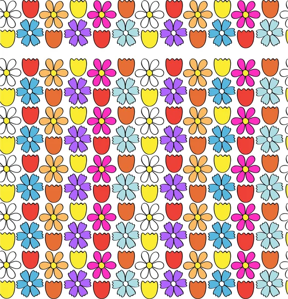 Blomma gränsen / seamless mönster — Stockfoto