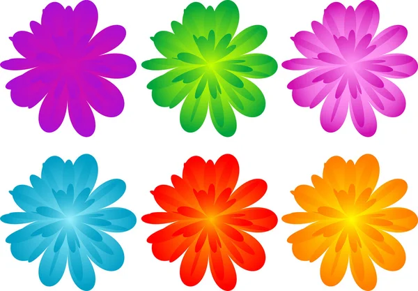 Набір кольорових квітів для вашого дизайну — стокове фото