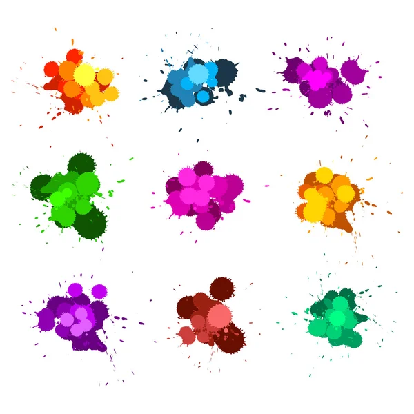 Color ink splats — Stock Photo, Image