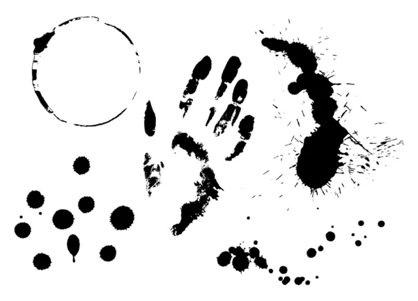 Ink splats and prints — Stock Photo, Image