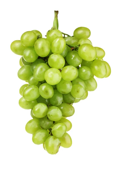 Стиглий зелений виноград ізольований на білому — стокове фото
