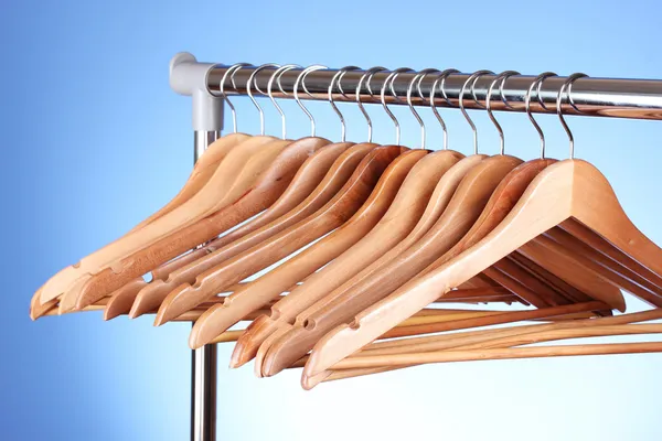Wooden clothes hangers — Stock Photo, Image