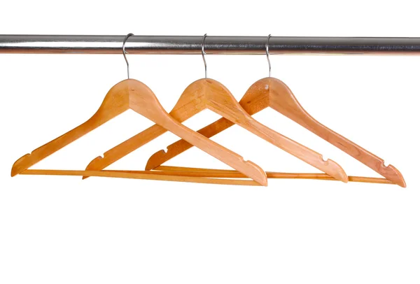 Wooden clothes hangers — Stock Photo, Image