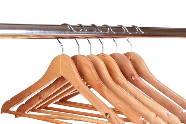 Dřevěné věšáky na oblečení — Stock fotografie