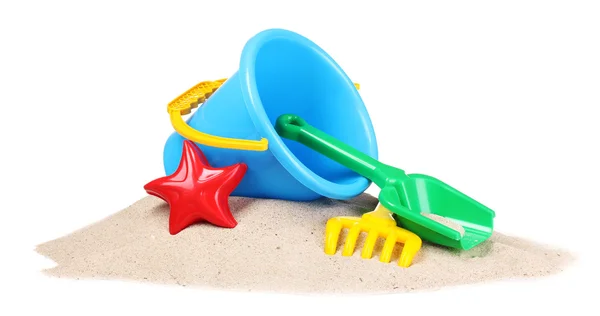 Giocattoli da spiaggia per bambini e sabbia — Foto Stock