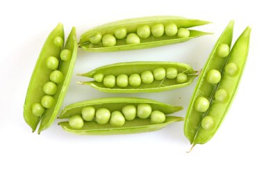 Yeşil bezelye beyazı izole edilmiş