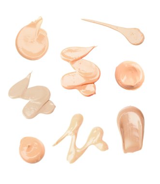 Tone cream samples isolated on white clipart