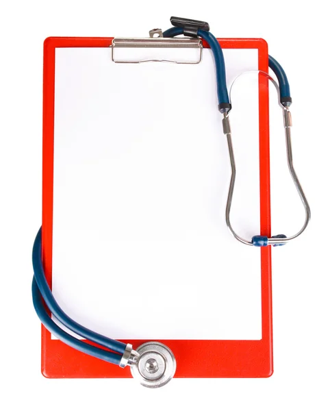 Stethoscope and folder — Stock Photo, Image