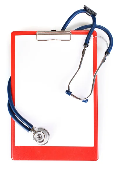 Stetoscopio e cartella — Foto Stock