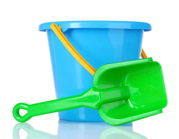 Baby toy bucket and shovel — Stock Photo, Image
