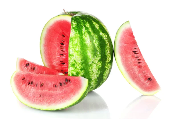 Mogen vattenmelon och segment — Stockfoto