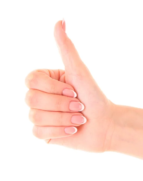 Gesten der Hände - okay, isoliert auf weißem Hintergrund — Stockfoto