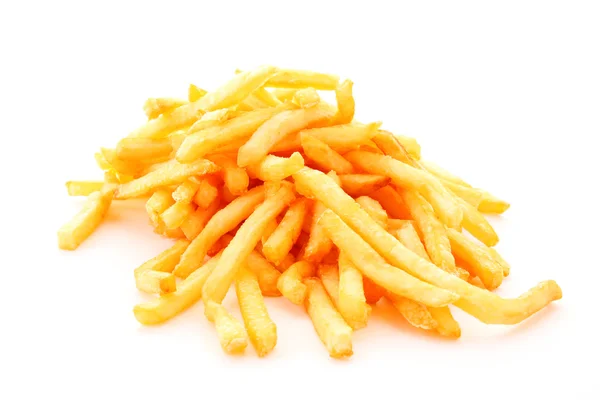 Fried potatoes on white background — Stock Photo, Image
