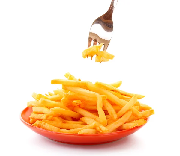 Patatas fritas sobre fondo blanco —  Fotos de Stock