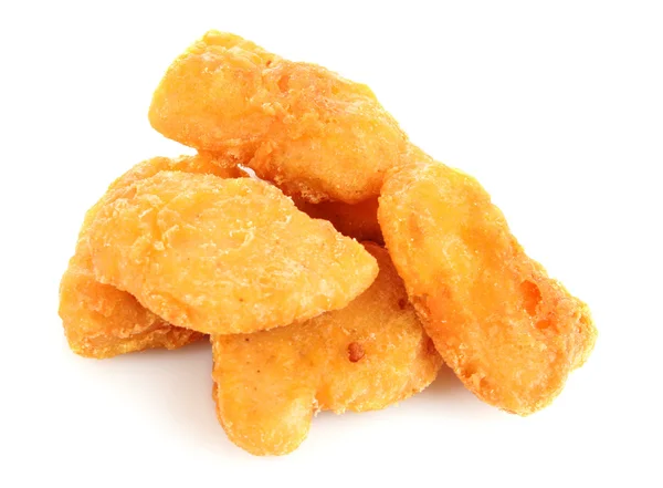 Meat fried in batter on a white background — Stock Photo, Image
