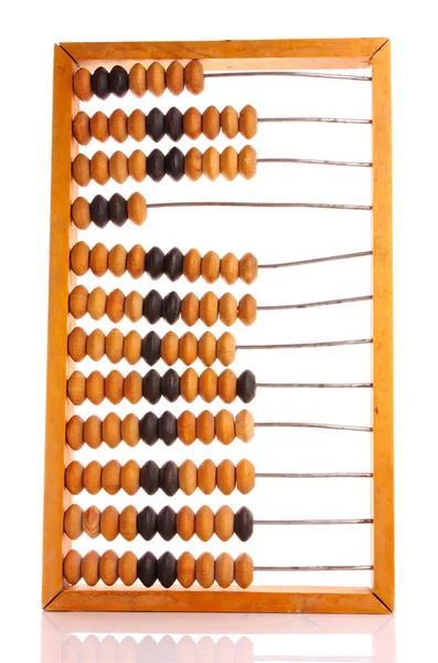 Wooden abacus isolated on a white background — Stock Photo, Image