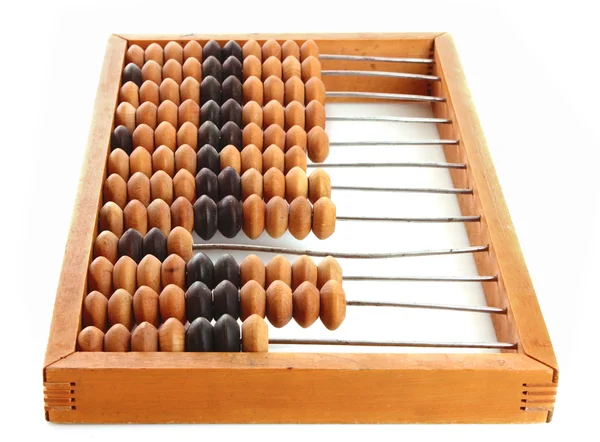 Trä abacus isolerad på en vit bakgrund — Stockfoto