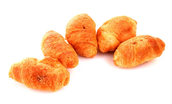 Croissanter isolerade på vitt — Stockfoto