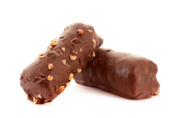 Beyaz arka plan üzerinde izole çikolatalı kurabiye — Stok fotoğraf