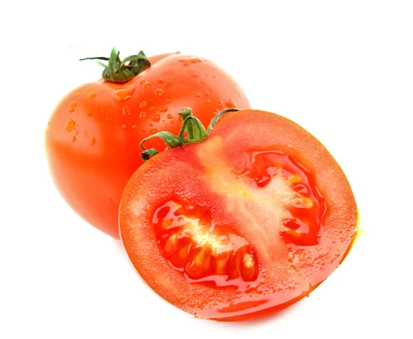 흰색 배경에 고립 된 붉은 토마토 야채 — 스톡 사진