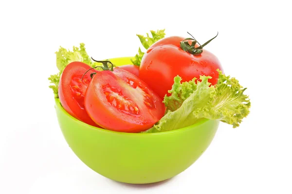 Verduras de tomate rojo aisladas sobre fondo blanco — Foto de Stock