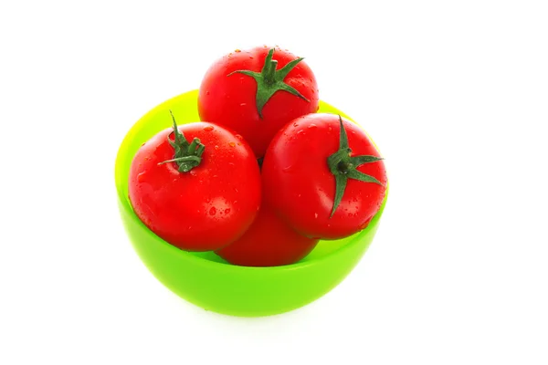 Red tomato vegetables isolated on white background — Stock Photo, Image