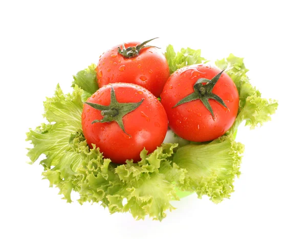 Beyaz arka plan üzerinde izole kırmızı domates sebze — Stok fotoğraf