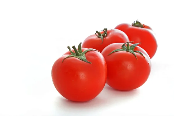 Beyaz arka plan üzerinde izole kırmızı domates sebze — Stok fotoğraf