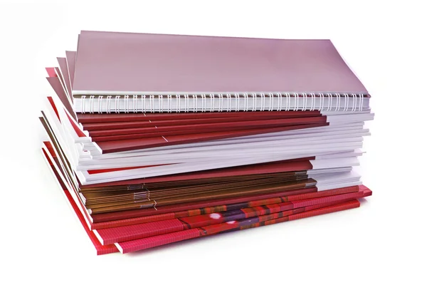 Many color magazines on white background — Stock Photo, Image