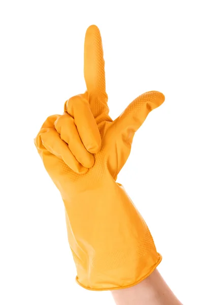 Латексна рукавичка для очищення — стокове фото
