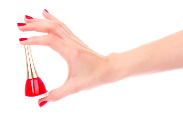 Beautiful red manicure — Stock Photo, Image
