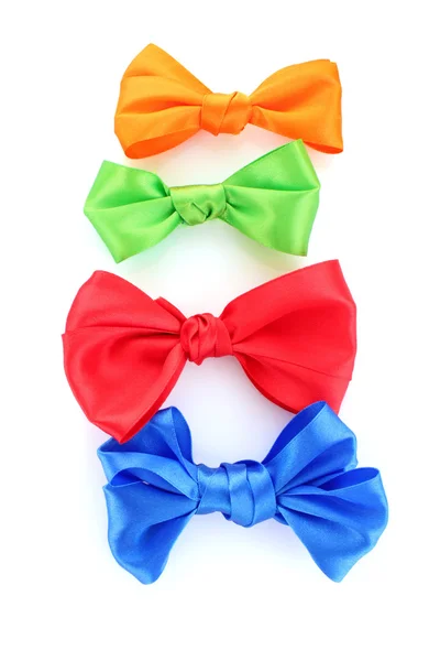 Color bows on white background — Stock Photo, Image