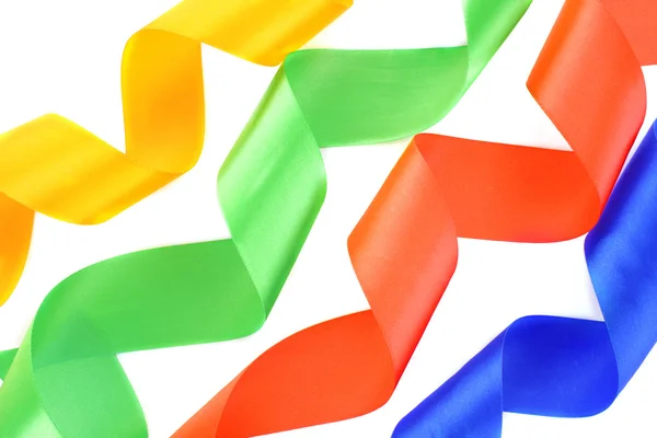 Color ribbons on a white background — Stock Photo, Image