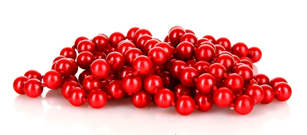 Fényes piros gyöngyök — Stock Fotó