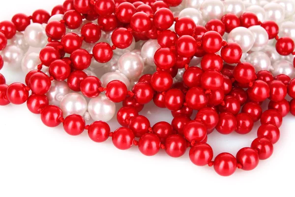 Shiny red beads — Stock Photo, Image