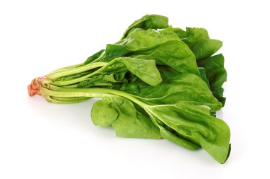 Bunch of spinach isolated on white background clipart