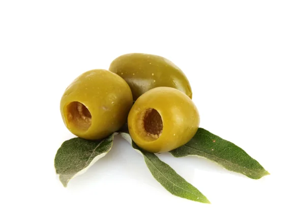 Оливки с листьями — стоковое фото