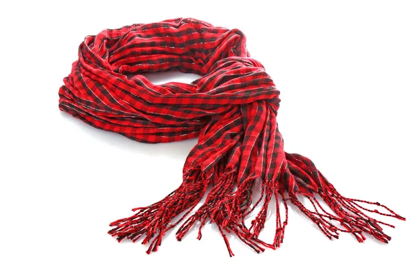 Roter Schal isoliert auf weißem Grund — Stockfoto