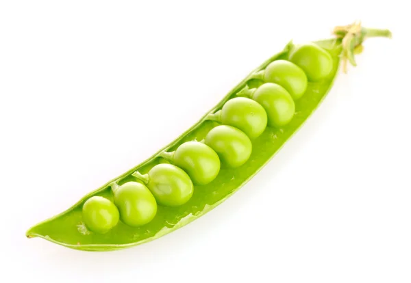 Green peas isolated on white — Stock Photo, Image