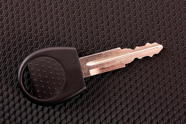 Car key on black — Stock Photo, Image