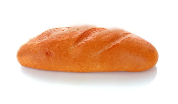 Wit brood op witte achtergrond — Stockfoto