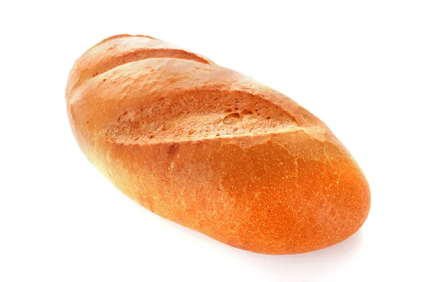 Beyaz zemin üzerine beyaz ekmek — Stok fotoğraf