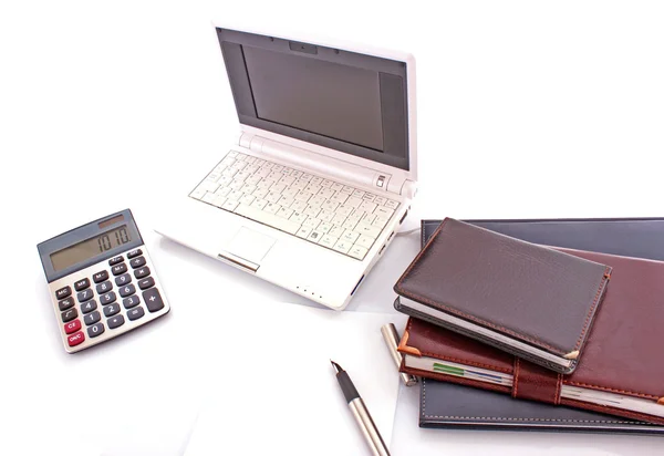Leather notebooks on white background — Stock Photo, Image