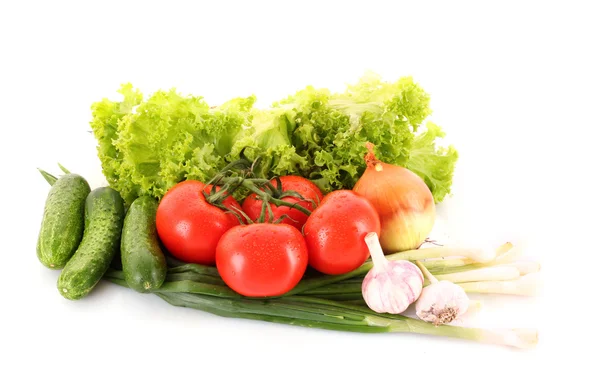 Čerstvá zelenina na bílém pozadí — Stock fotografie