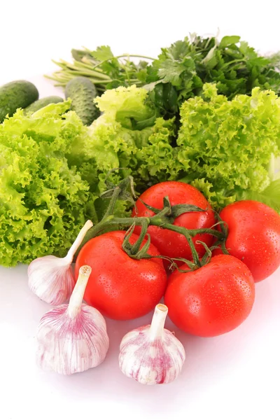 Fresh vegetables on white — Stock Photo, Image